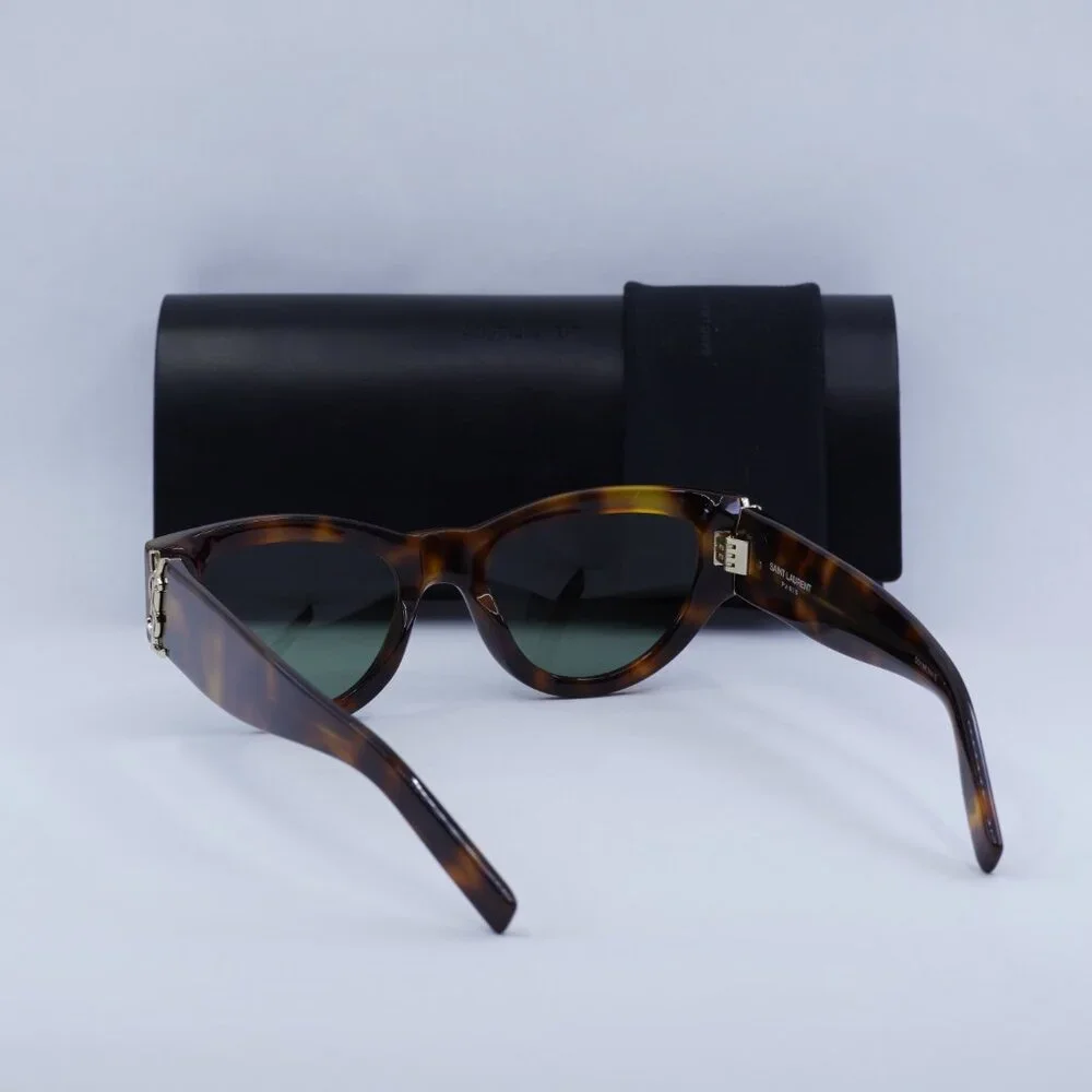 Saint Laurent SLM94 003 Cat Eye Sunglasses - Havana/Green - Picture 12 of 12